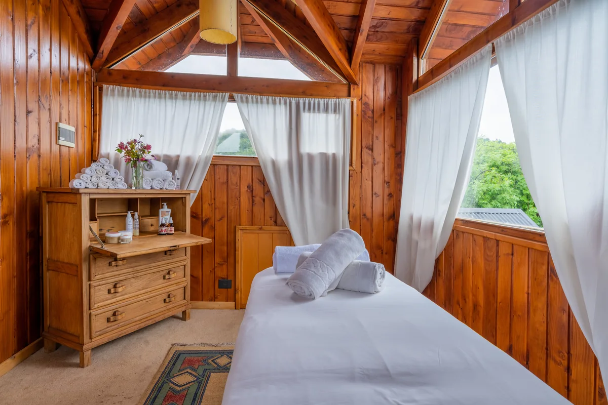 Spa at Rio Manso Lodge, an all-inclusive fly fishing lodge in Patagonia, Argentina
