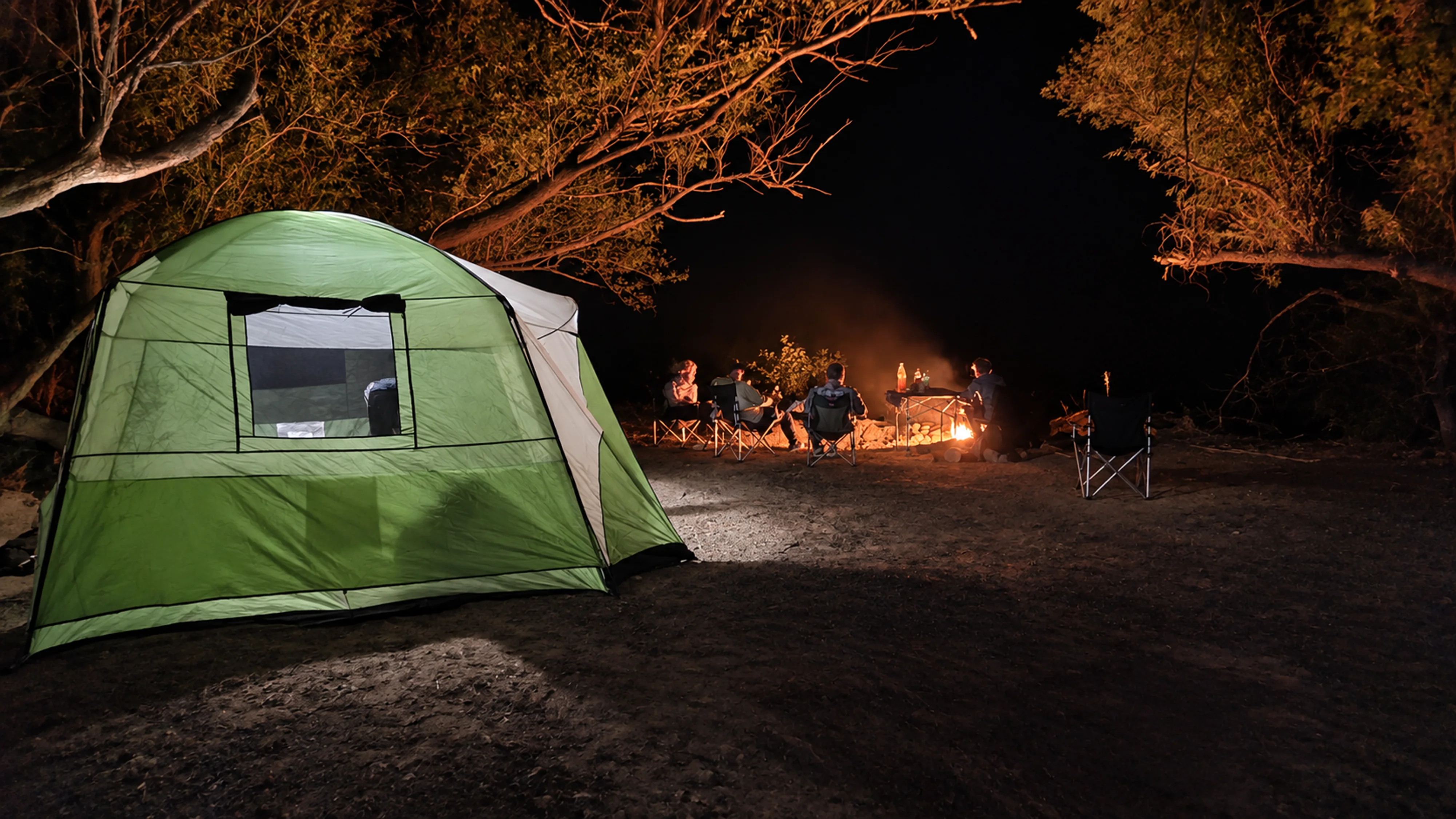 Riverside overnight fly fishing camp in Patagonia