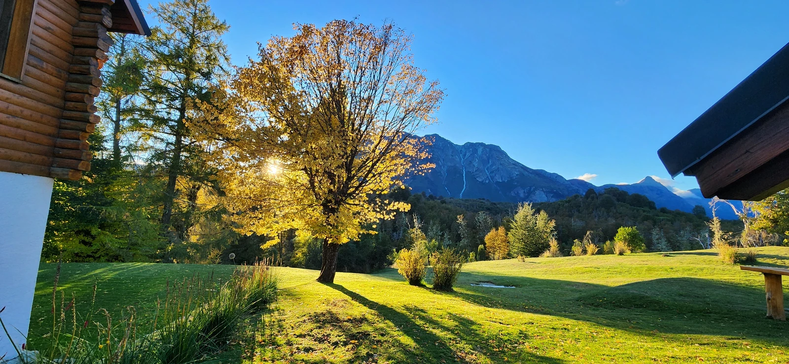 Patagonia lodge and mountain landscape for an all-inclusive fly fishing package